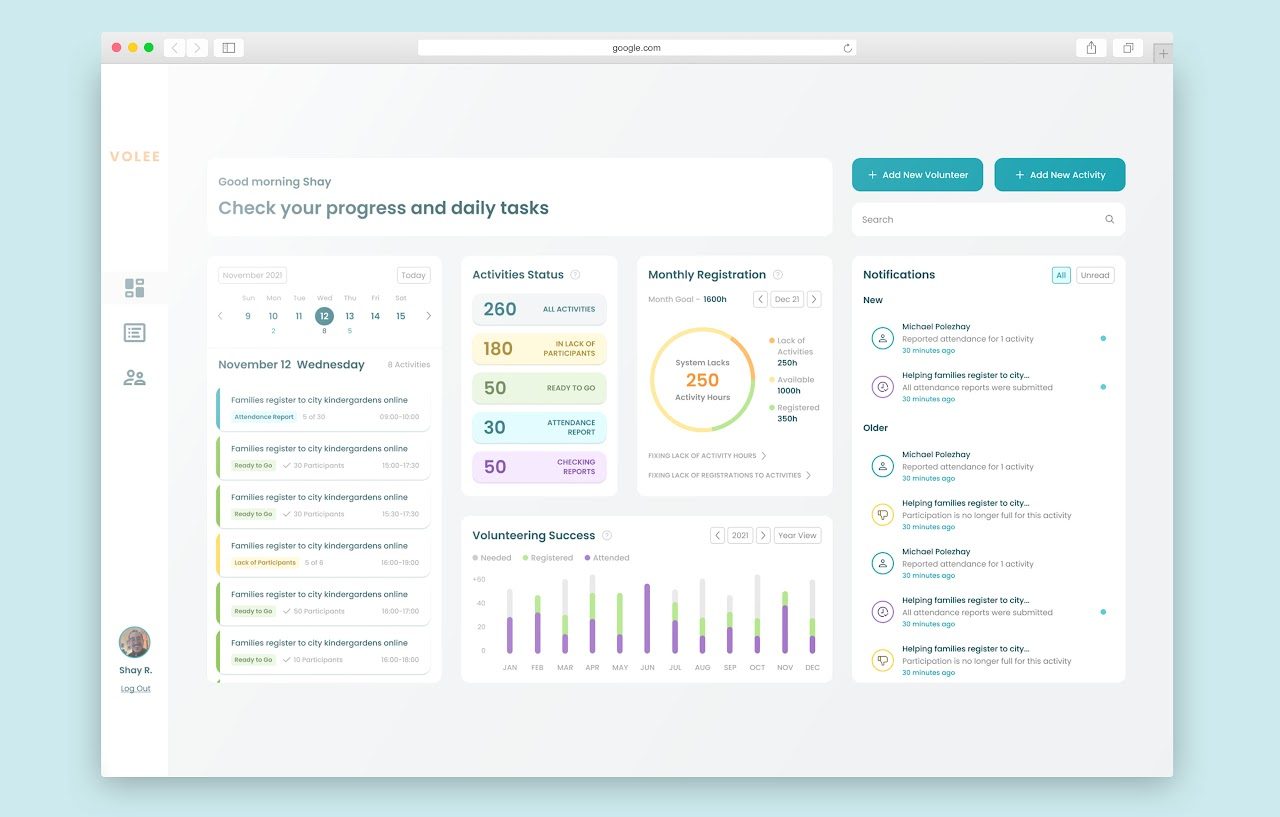 Volee web prototype